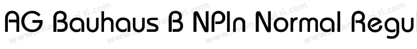 AG Bauhaus B NPln Normal Regular字体转换